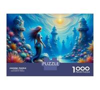 Rompecabezas para Adolescentes De 1000 Piezas Mermaid Fantasy Underwater Scene Rompecabezas para Adultos Juguetes DIY Pero Divertidos Y Humorísticos Regalos De Cumpleaños Y Únicos 38x26cm/1000pcs