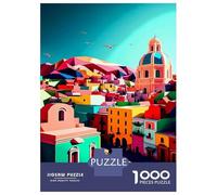 Rompecabezas para Adolescentes De 1000 Piezas Mexico City Rompecabezas para Adolescentes Juegos Relajantes Carrera De Velocidad De Manos 52x38cm/1000pcs