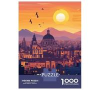 Rompecabezas para Adolescentes De 1000 Piezas Mexico City Skyline Sunset Rompecabezas para Adultos Juego Familiar Pero Divertido Y Humorístico Actividades Divertidas En Casa 52x38cm/1000pcs