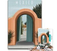 Rompecabezas para Adolescentes de 1000 Piezas, México Ejercita el Cerebro Juguetes adictivos para Cultivar la Paciencia y Mejorar la Memoria (38x26cm)