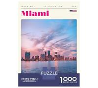 Rompecabezas para Adolescentes De 1000 Piezas Miami Florida Travel Art Rompecabezas para Adultos Juegos Relajantes Decoración del Hogar 70x50cm/1000pcs