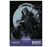 Rompecabezas para Adolescentes De 1000 Piezas Midnight Reaper Rompecabezas para Adultos Juguetes Antiestrés Decoración De Pared Interacción Entre Padres E Hijos 52x38cm/1000pcs