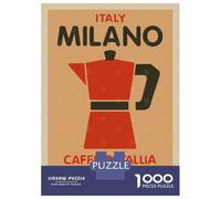 Rompecabezas para Adolescentes De 1000 Piezas Milano Espresso Italy Coffee Rompecabezas para Adolescentes Juego Familiar Desafío Difícil Cumpleaños Y Navidad 52x38cm/1000pcs