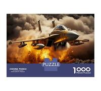 Rompecabezas para Adolescentes De 1000 Piezas Military Jet Fighter Rompecabezas para Adultos Juegos Divertidos Desafío Difícil Regalo De Cumpleaños, Regalos, 52x38cm/1000pcs