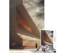Rompecabezas para Adolescentes de 1000 Piezas minimalismo en la Arquitectura decoración del hogar Juguetes Regalo de cumpleaños Juego Familiar Adecuado para decoración de Escritorio tamaño 38x26cm