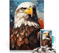 Rompecabezas para Adolescentes de 1000 Piezas Mirada de águila Calva Actividad Familiar Cada Pieza es única: un desafiante y Divertido Juego Familiar 50x70cm