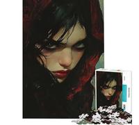 Rompecabezas para Adolescentes de 1000 Piezas Mirada sombría Hechicera Oscura Ideal para cumpleaños y Navidad Mejora la Memoria Juguete Decorativo para la Pared Apto para Mayores de 14 años 38x52cm