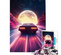 Rompecabezas para Adolescentes de 1000 Piezas Modelo Neon Highway to The Moon Ayuda a ejercitar el Cerebro Juguete de Montaje decoración de Pared para Mayores de 14 años 38x52cm