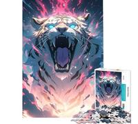 Rompecabezas para Adolescentes de 1000 Piezas Modelo Tiger Beast Mode Juego Educativo Juguete Intelectual Gran Regalo para los Amantes de los Juegos una Obra de Arte (tamaño 50x75cm)