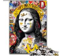 Rompecabezas para Adolescentes de 1000 Piezas Mona Lisa es Divertida, Ayuda a ejercitar el Cerebro Juguetes adictivos para Cultivar la Paciencia Decoración 50x75cm
