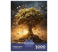 Rompecabezas para Adolescentes De 1000 Piezas Money Tree Financial Growth Symbol Rompecabezas para Adultos Juego Práctico Que Mejora La Memoria Interacción Entre Padres E Hijos 70x50cm/1000pcs