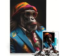 Rompecabezas para Adolescentes de 1000 Piezas Monkey Business Juguetes para armar Mejora la Memoria con póster y Hoja de Preguntas a Juego 50x75cm