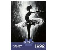 Rompecabezas para Adolescentes De 1000 Piezas Monochrome Ballerina Painting Dance Wall Art Rompecabezas para Adultos Juegos Familiares Pero Divertidos Y Humorísticos Desafío Educativo 38x26cm/1000pcs