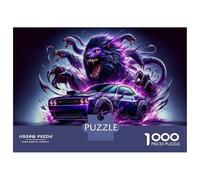Rompecabezas para Adolescentes De 1000 Piezas Monster Muscle Car Art Print Rompecabezas para Adolescentes Juegos Relajantes para La Diversión Familiar Juego Desafiante Regalos 70x50cm/1000pcs