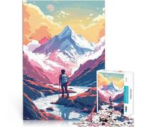 Rompecabezas para Adolescentes de 1000 Piezas Mont Blanc Francia Juegos Divertidos para la Familia Lista de Deseos con Papá Noel 52x38cm