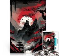 Rompecabezas para Adolescentes de 1000 Piezas montaña Fuji para el Juguete de desafío de Juego Educativo Lista de Deseos con Papá Noel 38x26cm