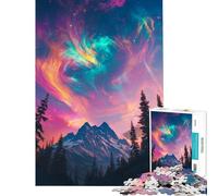 Rompecabezas para Adolescentes de 1000 Piezas Montaña Mágica Cielo Juego Familiar Juguetes Adictivos para Cultivar la Paciencia Gran Regalo Una Obra de Arte (Tamaño 38x52cm)