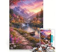 Rompecabezas para Adolescentes de 1000 Piezas Montañas Que susurran al Atardecer Juego de ingenio Diversión en casa Regalo Ideal para Mujeres 50x75cm