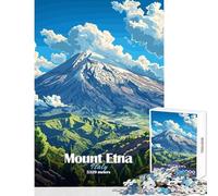 Rompecabezas para Adolescentes de 1000 Piezas Monte ETNA Italia Juegos educativos Juguete de Montaje Decoración de Pared Fomenta el Amor Entre Parejas (52x38cm)