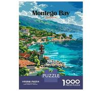 Rompecabezas para Adolescentes De 1000 Piezas Montego Bay Jamaica Travel Rompecabezas para Adolescentes Juegos Relajantes Regalos para Mujeres para Cumpleaños, Navidad 70x50cm/1000pcs