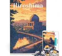 Rompecabezas para Adolescentes de 1000 Piezas: Monumento a la Paz de Hiroshima, Juegos relajantes, interacción Entre Padres e Hijos, Juego de desafío único 50x75cm