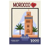 Rompecabezas para Adolescentes De 1000 Piezas Morocco Travel Rompecabezas para Adultos Juego De Ingenio Alivia El Estrés Ayuda A Ejercitar El Cerebro 38x26cm/1000pcs