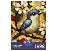 Rompecabezas para Adolescentes De 1000 Piezas Mosaic Bird on Branch Rompecabezas para Adultos Juegos Relajantes Regalos para Mujeres Regalos De Juegos Desafiantes 52x38cm/1000pcs