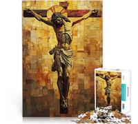 Rompecabezas para Adolescentes de 1000 Piezas Mosaico de Jesucristo Juguetes de Juego para Regalo Familiar Apto para Parejas 38x26cm