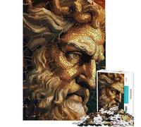Rompecabezas para Adolescentes de 1000 Piezas Mosaico del Dios Zeus Juguetes para armar Regalo de cumpleaños (tamaño 50x75cm)