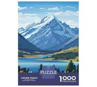 Rompecabezas para Adolescentes De 1000 Piezas Mount Cook Aoraki, New Zealand Rompecabezas para Adultos Juego De Ingenio Aliviador del Estrés 70x50cm/1000pcs