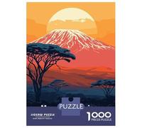 Rompecabezas para Adolescentes De 1000 Piezas Mount Kilimanjaro Poster Rompecabezas Juguetes Antiestrés Corte De Precisión Cumpleaños 70x50cm/1000pcs