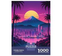 Rompecabezas para Adolescentes De 1000 Piezas Mountain and City Retro Rompecabezas para Adultos Juego De Ingenio Juego Antiestrés Juego Desafiante Regalos 38x26cm/1000pcs