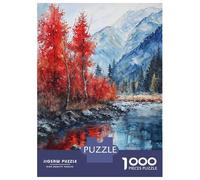 Rompecabezas para Adolescentes De 1000 Piezas Mountain Autumn Reflection Rompecabezas para Adultos Juegos Familiares Análisis Y Lógica Cumpleaños Y Navidad 52x38cm/1000pcs