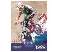Rompecabezas para Adolescentes De 1000 Piezas Mountain Biker Sport Art Rompecabezas para Adultos Juegos Relajantes Desafío Difícil Cumpleaños 38x26cm/1000pcs