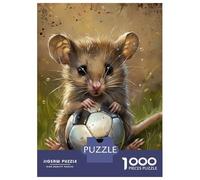 Rompecabezas para Adolescentes De 1000 Piezas Mouse Soccer Ball Football Rompecabezas para Adultos Juegos Familiares Análisis Y Lógica Cumpleaños Y Navidad 52x38cm/1000pcs