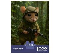 Rompecabezas para Adolescentes De 1000 Piezas Mouse Soldier in Jungle Rompecabezas para Adultos Juegos Familiares Pero Divertidos Y Humorísticos Desafío Educativo 70x50cm/1000pcs