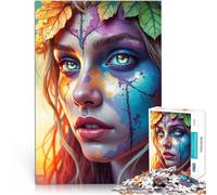 Rompecabezas para Adolescentes de 1000 Piezas Mujer con Hojas de otoño Desafiante Difícil Actividades Divertidas en casa, Regalos de cumpleaños, Regalos de Viaje, 52x38cm