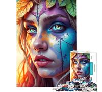 Rompecabezas para Adolescentes de 1000 Piezas Mujer con Hojas de otoño Rompecabezas para Adultos Juego de ingenio Mejora la Memoria Reduce el estrés Regalo Ideal (Tamaño 38x26cm)