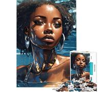 Rompecabezas para Adolescentes de 1000 Piezas Mujer con Piel de Cristal Rota Ideal para cumpleaños y Navidad Juego práctico y difícil para Mayores de 14 años (50x75cm)