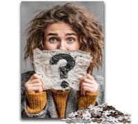 Rompecabezas para Adolescentes de 1000 Piezas: Mujer Haciendo Preguntas Incluye póster y Hoja de Trivia a Juego, para Mayores de 14 años (26x38cm)