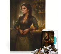 Rompecabezas para Adolescentes de 1000 Piezas Mujer Medieval en una Taberna Juego de ingenio Actividades Divertidas para Hacer en casa Regalo para Mujeres 38x26cm