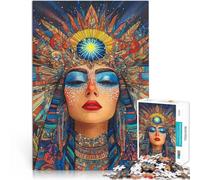 Rompecabezas para Adolescentes de 1000 Piezas Mujer mística con Corona Solar Juego Intelectual de Juguete Una Obra de Arte 38x26cm