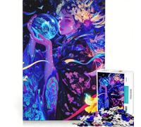 Rompecabezas para Adolescentes de 1000 Piezas Mujer mística con orbe Juego Interactivo Actividades Divertidas para Hacer en casa con póster y Hoja de Preguntas a Juego 50x75cm