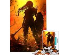 Rompecabezas para Adolescentes de 1000 Piezas Mujer vikinga Berserker Juguete adictivo para Cultivar la Paciencia Juego Familiar Ideal para Parejas Un Gran Regalo para los Amantes de los Juegos