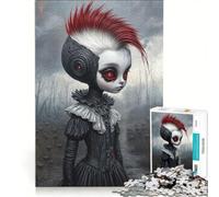 Rompecabezas para Adolescentes de 1000 Piezas: Muñeca Cyberpunk en un Bosque Oscuro, Juguetes antiestrés, desafío difícil, fortalece el Amor Entre Parejas 50x75cm