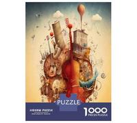Rompecabezas para Adolescentes De 1000 Piezas Music Art Print Poster Rompecabezas para Adultos Juguete Decoración De Pared Mejora La Memoria Regalos De Cumpleaños Y Únicos 52x38cm/1000pcs