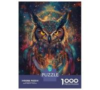 Rompecabezas para Adolescentes De 1000 Piezas Mystic Owl Galaxy Rompecabezas para Adultos Juguete Decoración De Pared Carrera De Velocidad Manual Desafío Educativo 52x38cm/1000pcs