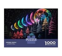 Rompecabezas para Adolescentes De 1000 Piezas Mystic Rainbow Moon Forest Rompecabezas para Adultos Juguetes De Bricolaje Análisis Y Lógica Regalo De Cumpleaños, Regalos, 70x50cm/1000pcs