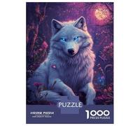 Rompecabezas para Adolescentes De 1000 Piezas Mystic Wolf in Enchanted Forest Rompecabezas para Adultos Juguete Decoración De Pared Corte De Precisión para Cumpleaños, Navidad 38x26cm/1000pcs