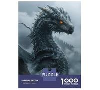 Rompecabezas para Adolescentes De 1000 Piezas Mystical Black Dragon Rompecabezas Juegos Familiares Carrera De Velocidad Manual Cumpleaños 52x38cm/1000pcs